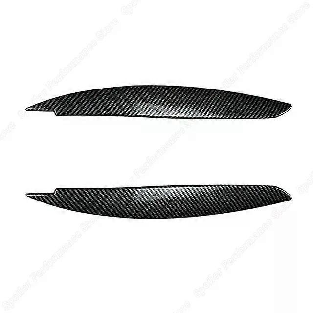 Gloss Black Car Front Headlight Eyebrows Eyelid Lids Body Kits Sticker Trim compatible for 1 Series E81 E82 E87 E88 2004-2014 Tuning