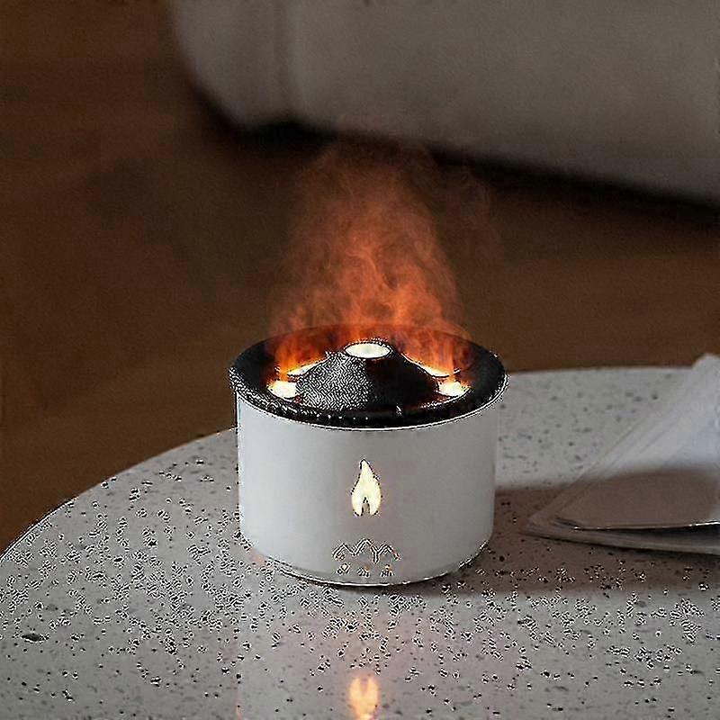 Flammearomaterapidiffuser 360 ml vulkansk manet eterisk oljediffuser ultralyd luftfukter