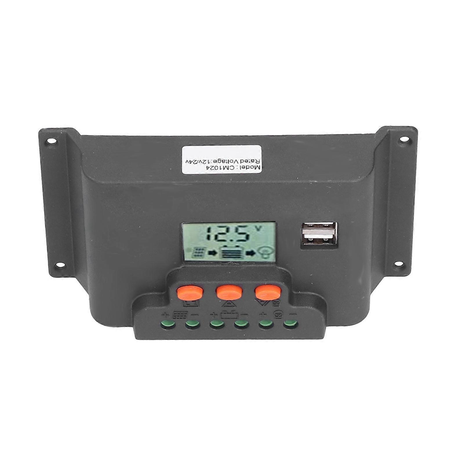 Solar Controller LCD 12/24V Auto USB Dual Port PWM Adjustable Solar Charge Controller for Industry