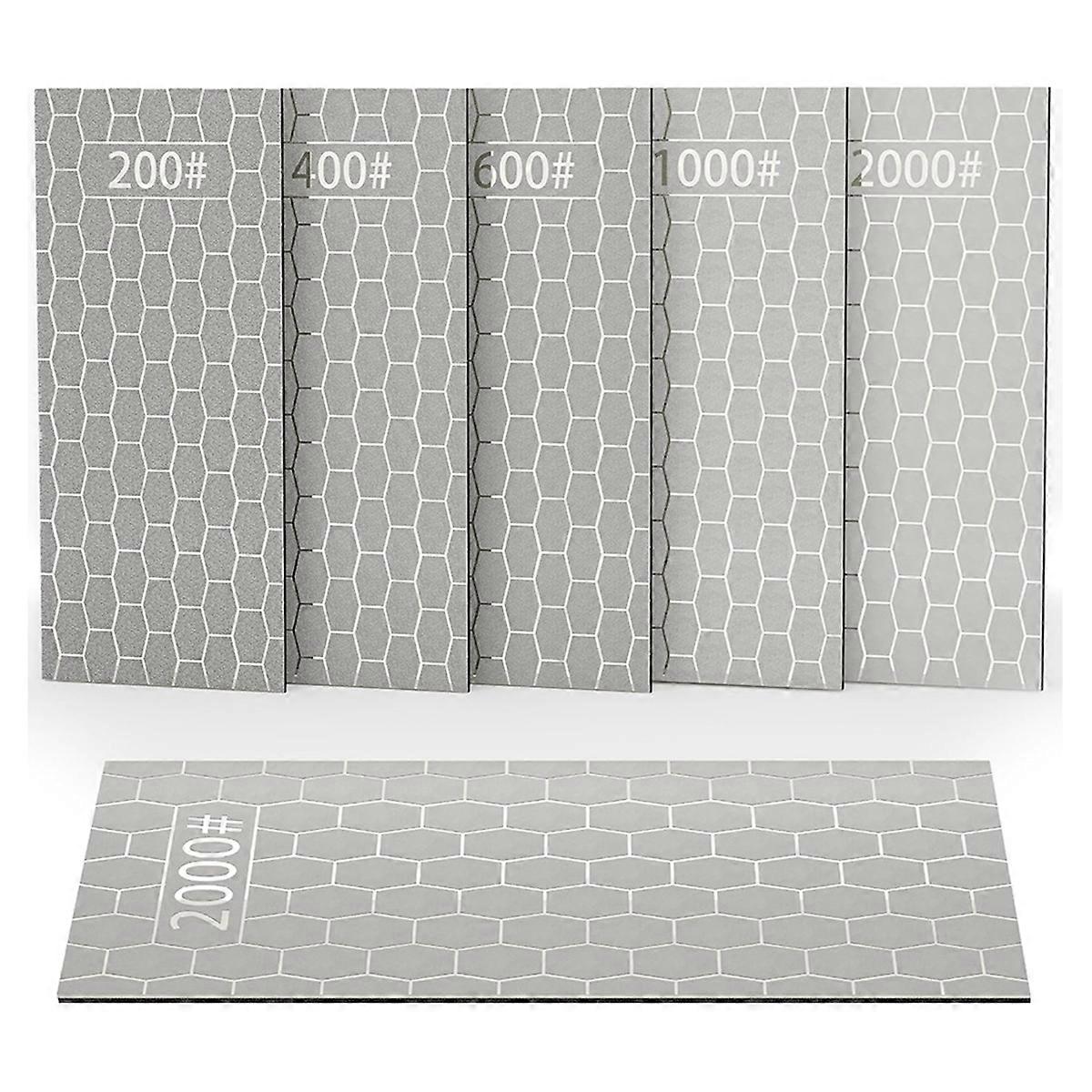Diamond Whetstone Set, Sharpening Discs with Honeycomb Plates, Coarse to Extra Fine 200/400/600/1000