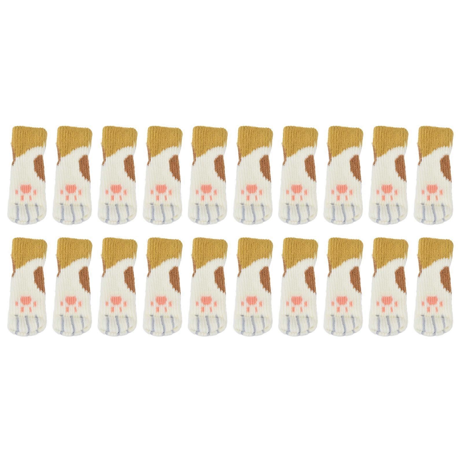 20pcs Furniture Leg Covers High Elastic Knitted Chair Leg Floor Protectors for Moving Easily and Reduce Noise