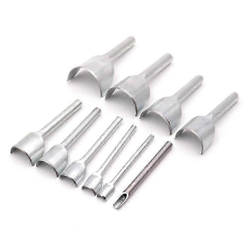 10Pcs Half-Round 5mm to 50mm Leather Craft Tools Punching Cutter for Strap Belt Wallet Handicraft
