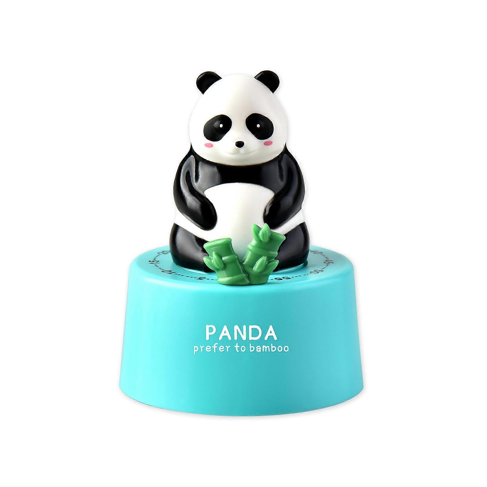 60 Minutes Kitchen Timer No Battery Mechanical Countdown Clock Panda Magnetic Time Management Tool for Cooking Study Blue