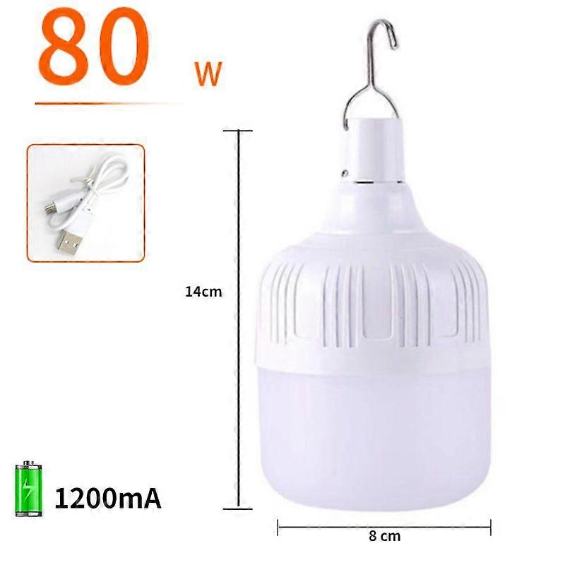 200w USB Rechargeable LED Bulb Camping Light 5 Lighting Modes Hanging Tent work light Portable Emergency Bulb for Garden Outdoor Lamps