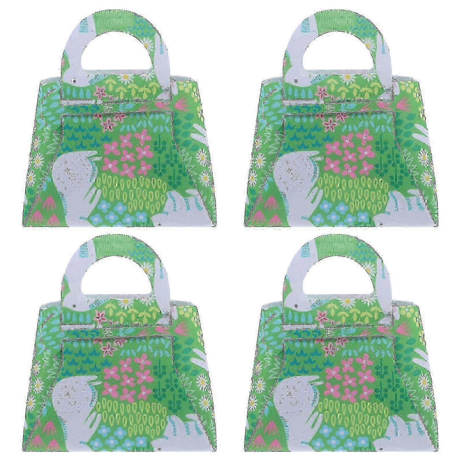 4pcs Easter Gift Bags Easter Candy Pouch Bags Easter Party Easter Gift Storage Pouches