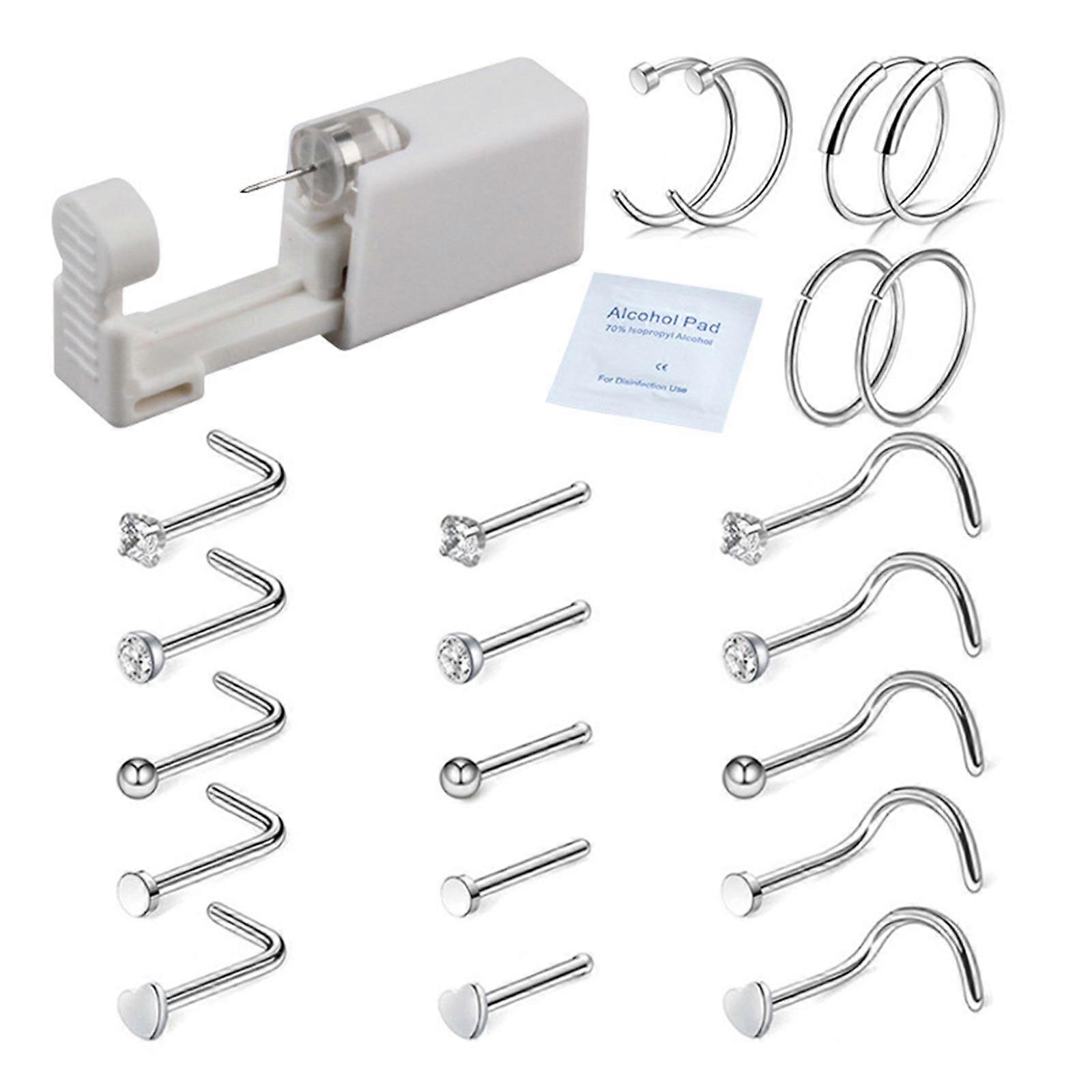 Nose Piercing Nailer Kit Disposable Safe Sterile Piercing Unit For Nose Ring