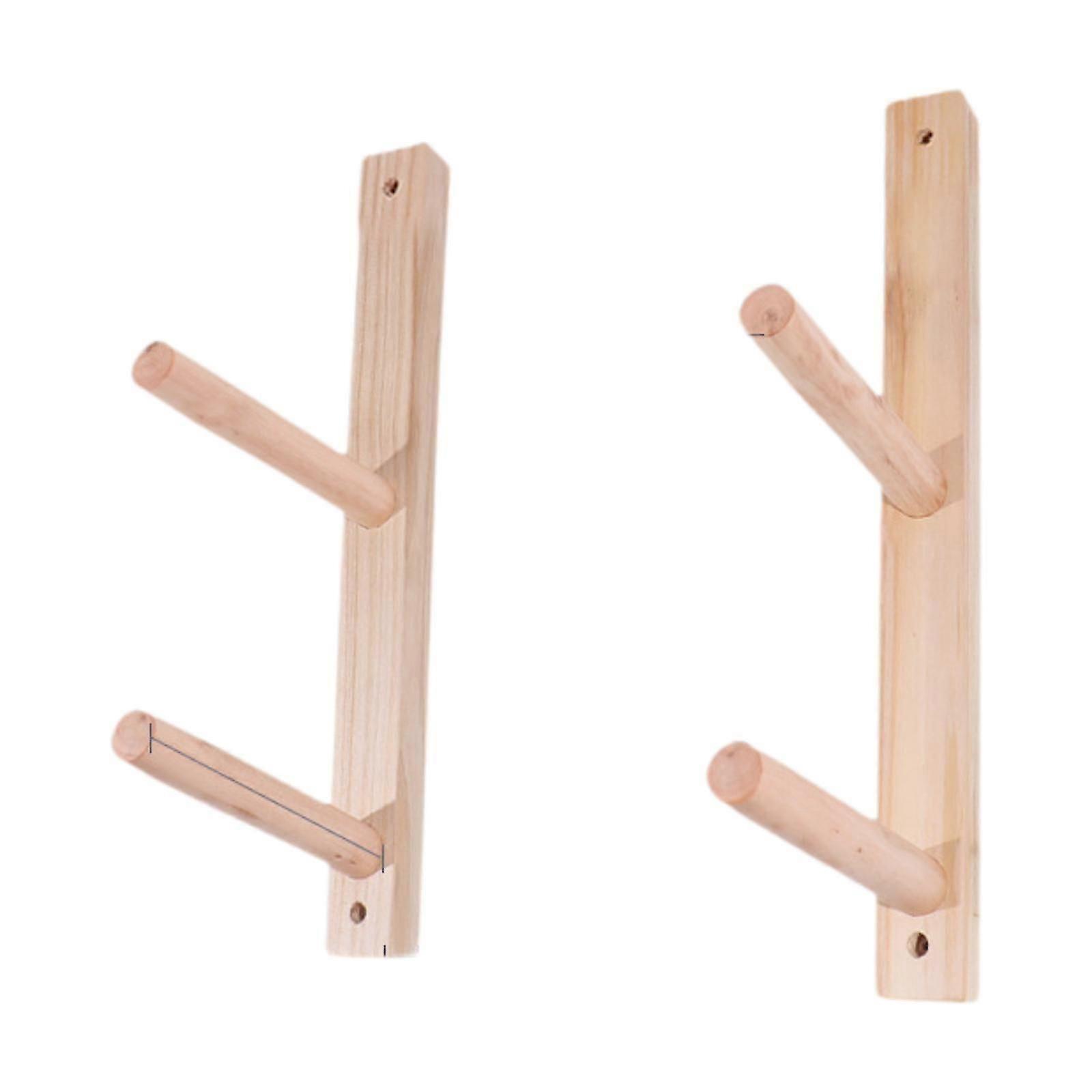 2 قطعة الخشب اليوغا حصيرة تخزين الرف اليوغا حصيرة منظم حامل لوح التزلج 2 طبقة