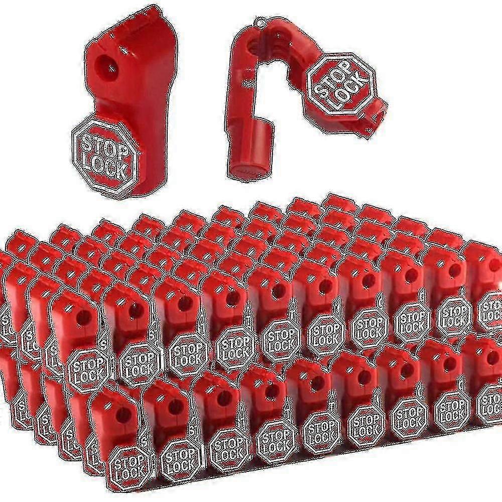 Lock Stop Lock 100 Pieces Plastic Red Stop Lock Anti-theft Lock Retail Pin Safety Display Lock Ul[