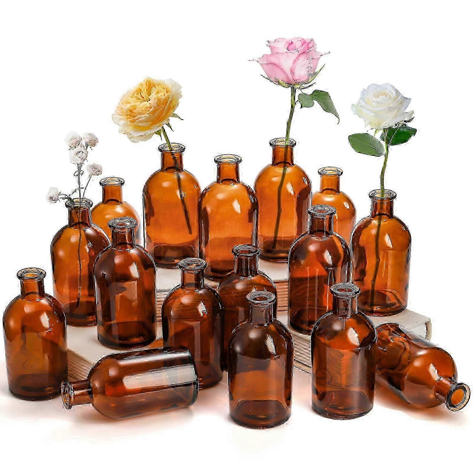 16pcs Glass Vases for Home Decoration
