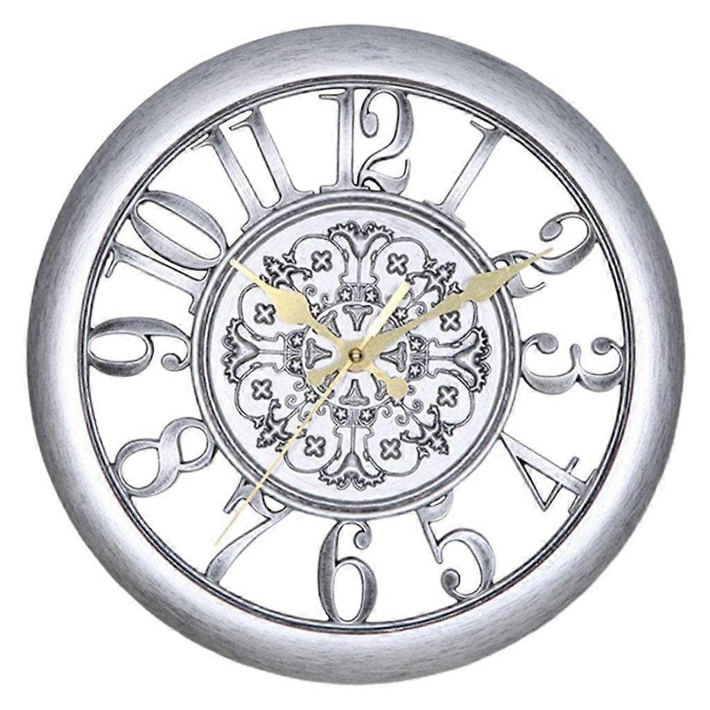 Stylish Battery-Powered Wall Clock for Home and Office, Silver Modern Design, Silent Sweep, Large Numbers