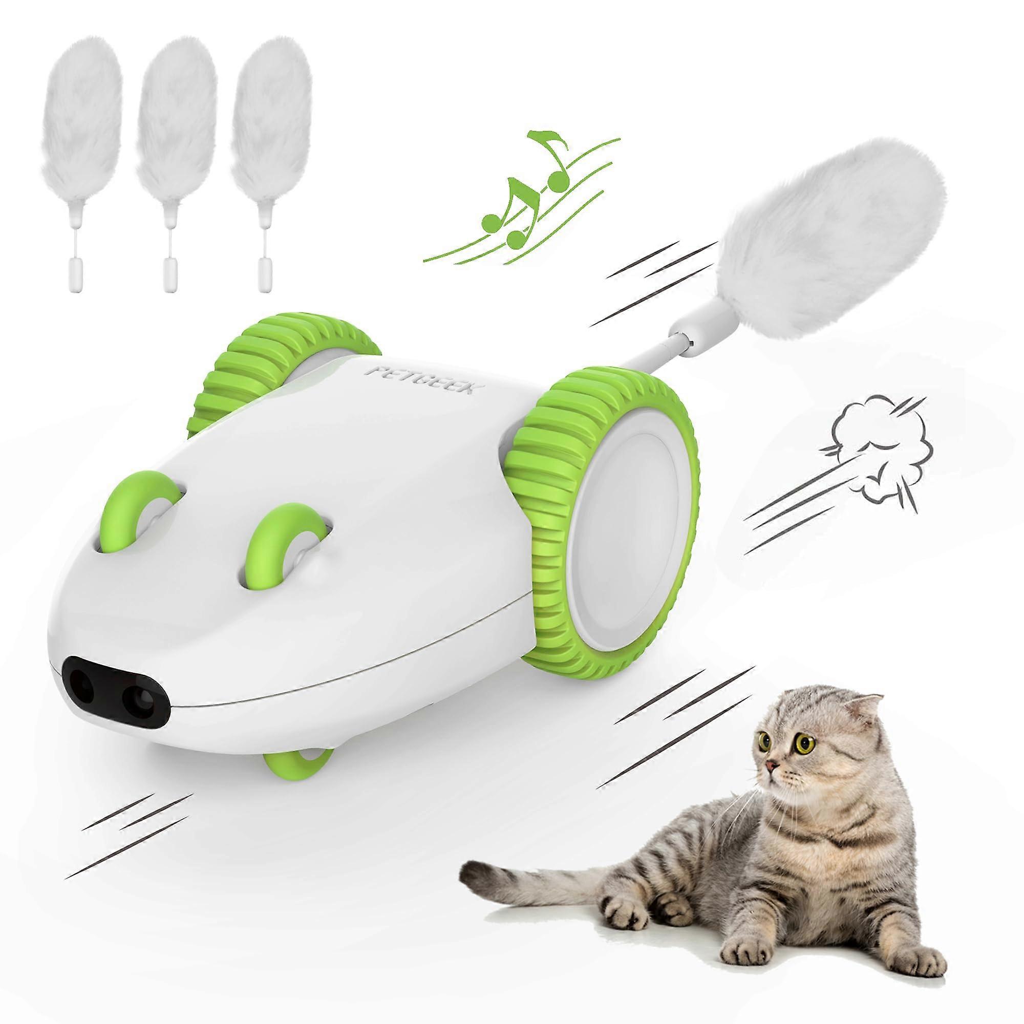 Automatic Cat Mouse Toys with Intelligent Detection for Indoor Cats, Katnip, Interactive Design, Durable Material