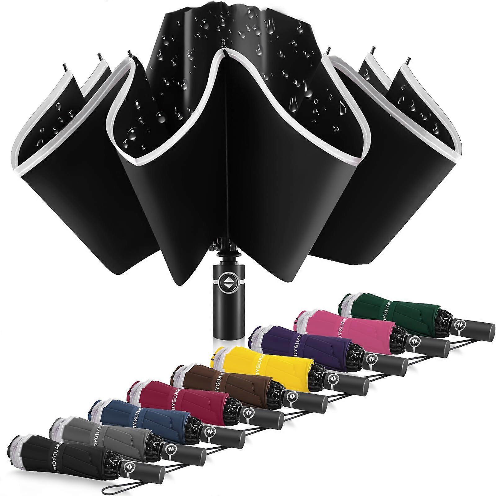 Protection Reversely Translated Umbrellas, Rain and Sun large wind pass umbrellas, reflective lane