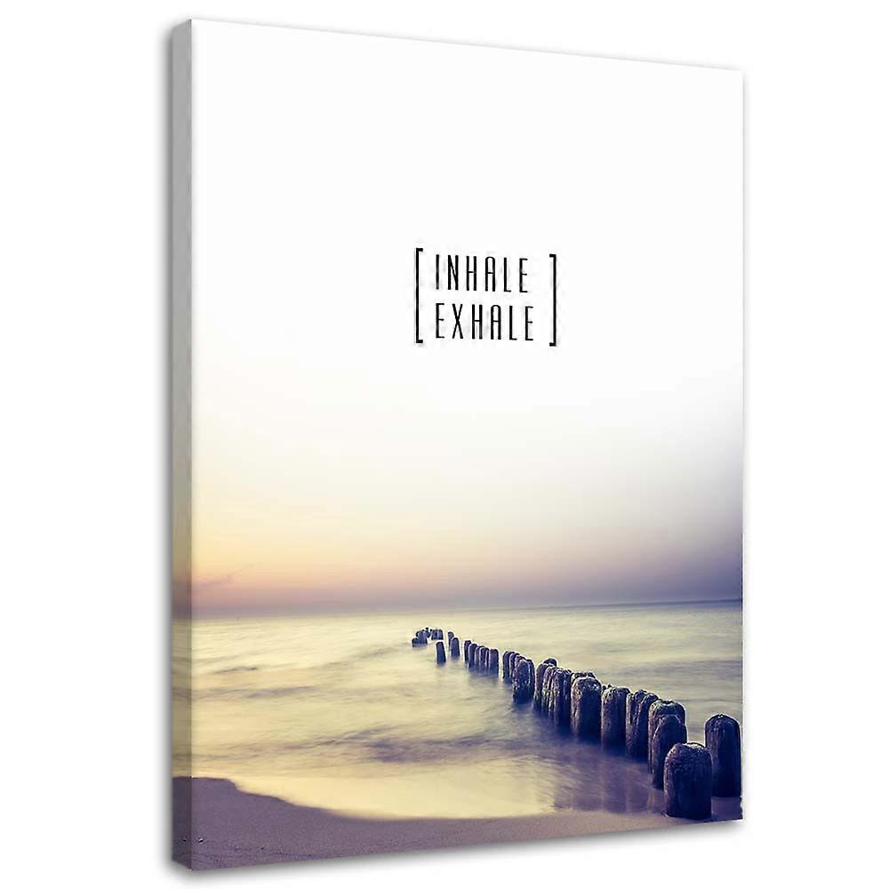 Lienzo motivacional Inhalar - exhalar - 60x90