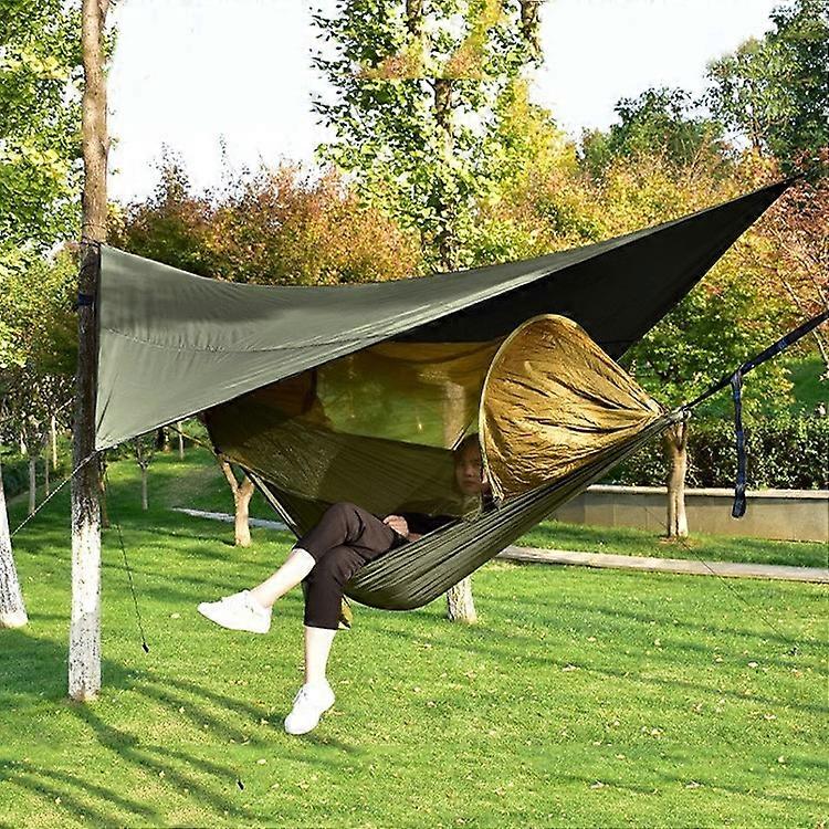 Strut Mosquito Net Hammock Diamond Canopy Set 360x290cm Army Green