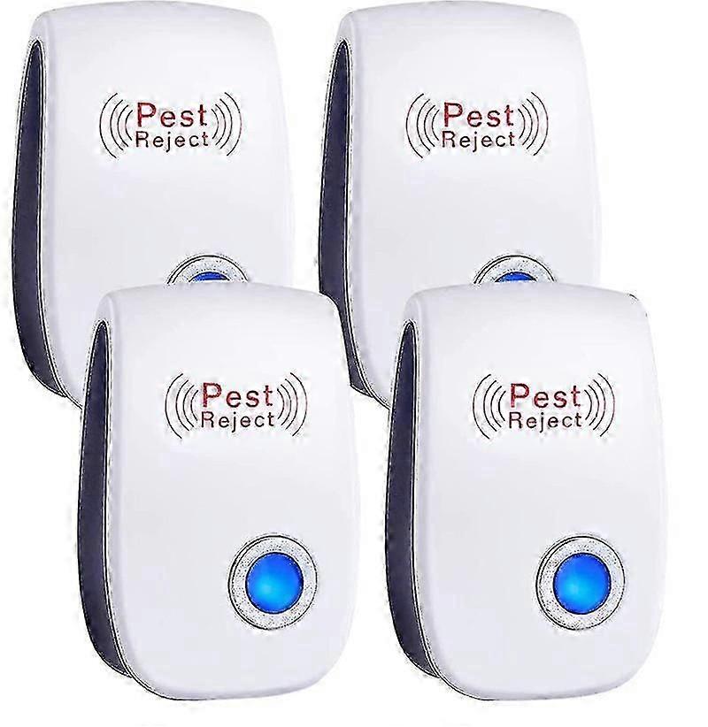 حزمة من 4 طارد بالموجات فوق الصوتية للآفات الداخلية: القوارض والحشرات والبعوض