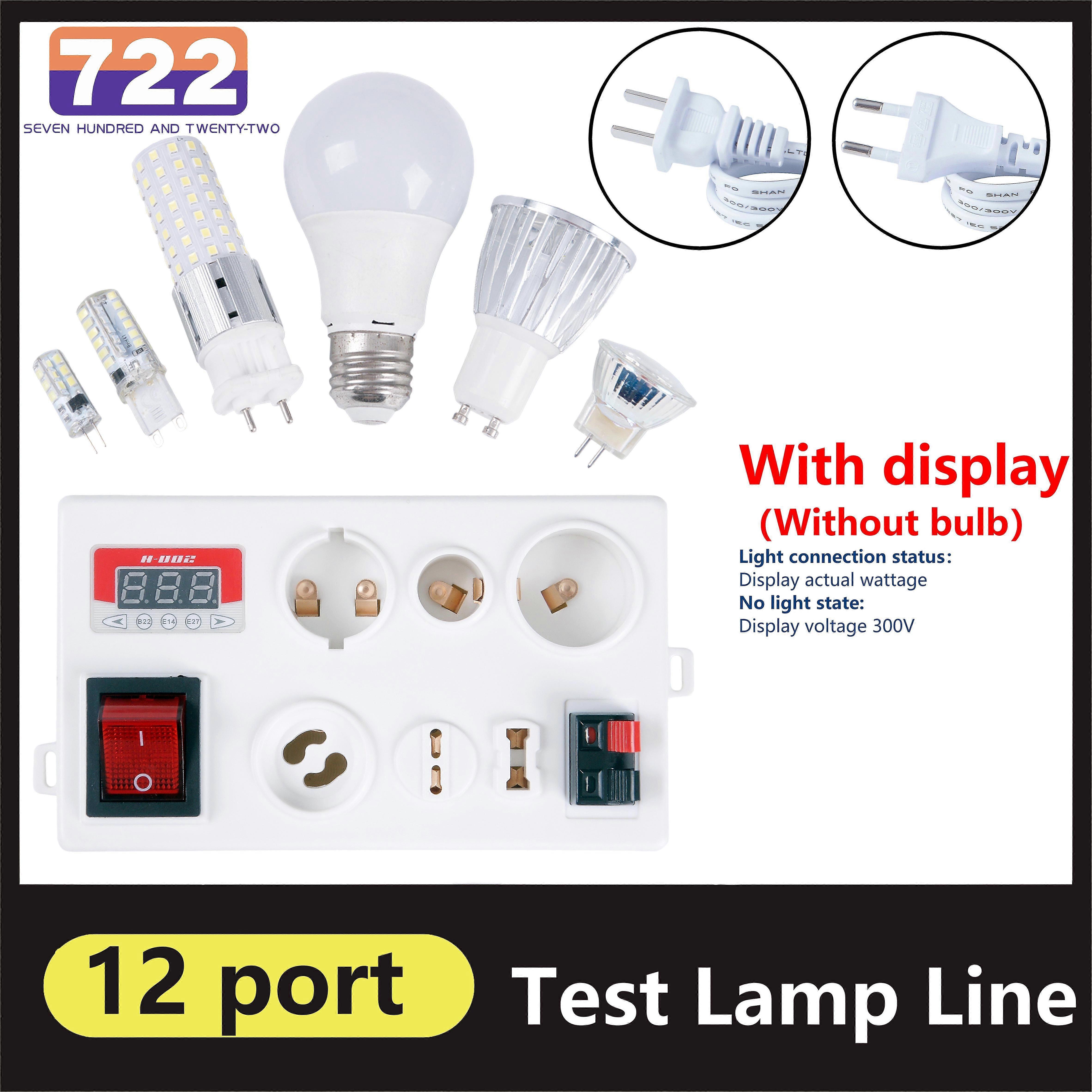 Multi-interface Quick Test Lamp Holder 12 Port Led Bulb Tester Versatile Led Lcd Tester For E27 B22 E14 Lamp Bulb Light Test