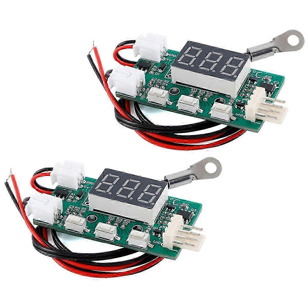 2Pcs 4-Wire Fan Temperature Speed Controller Module Board YR-1001 DC12V Fan Speed Controller Temper