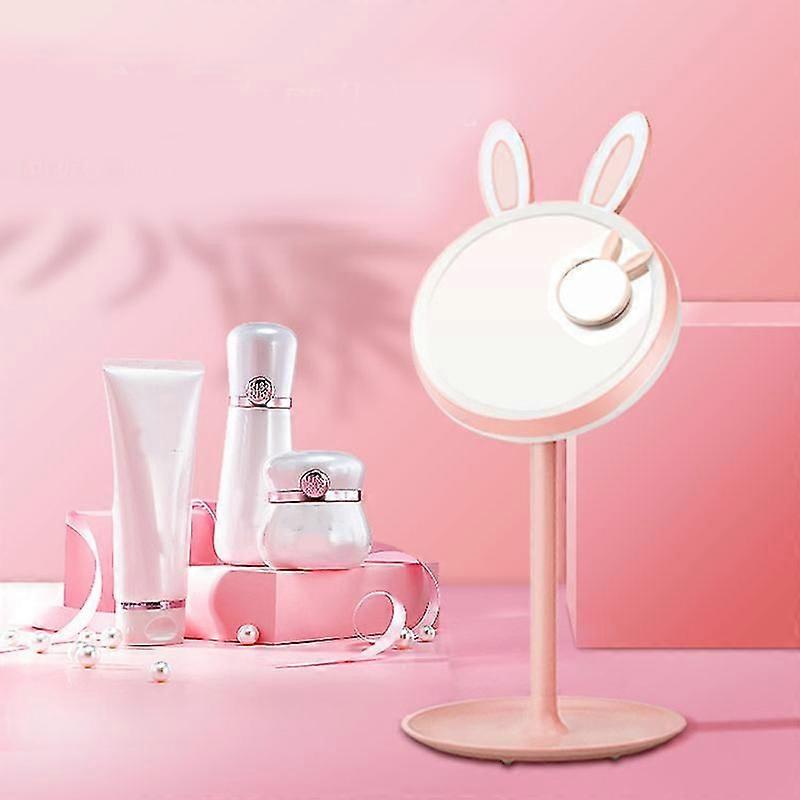 180 Degree Rotation Rabbit Eye Protective Makeup Mirror Led Light Table Lamp