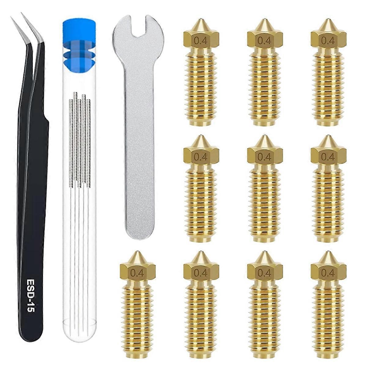 0.4mm Brass Volcano Nozzles for Kobra3, Extruder Hotend Nozzle Kit