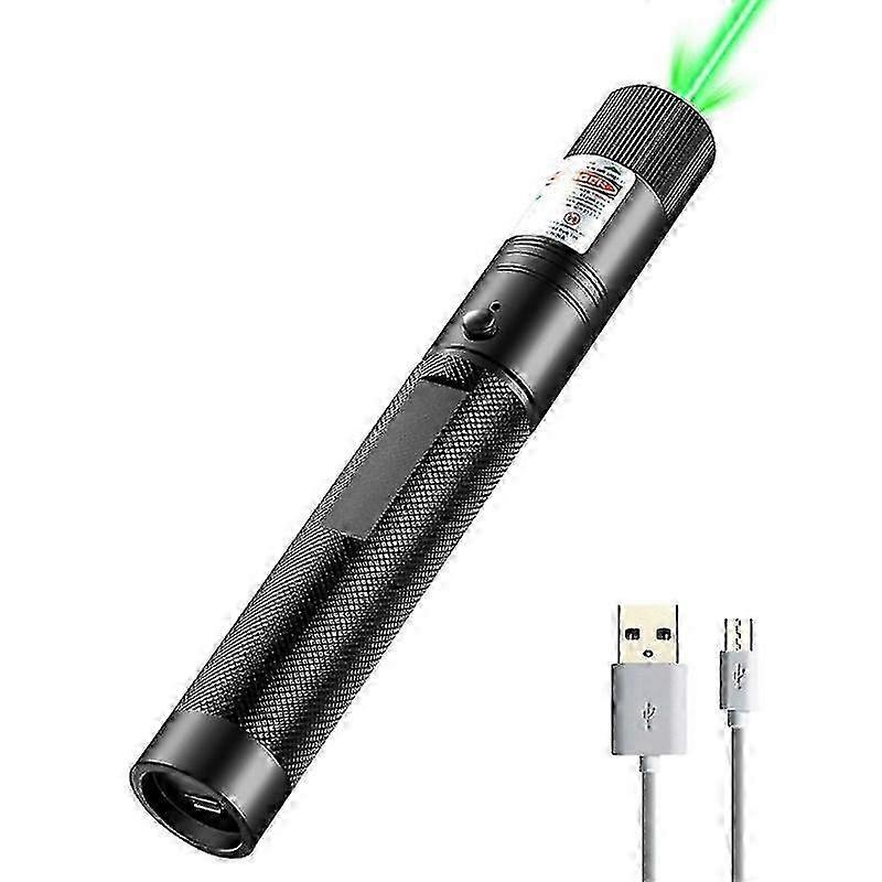Usb Pointer High-power Presentation Projector Pen Rechargeable Green Light
