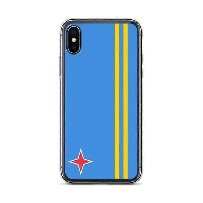 iPhone Case - Aruba Flag - iPhone XS - Flexible - Full Protection - Multicolored