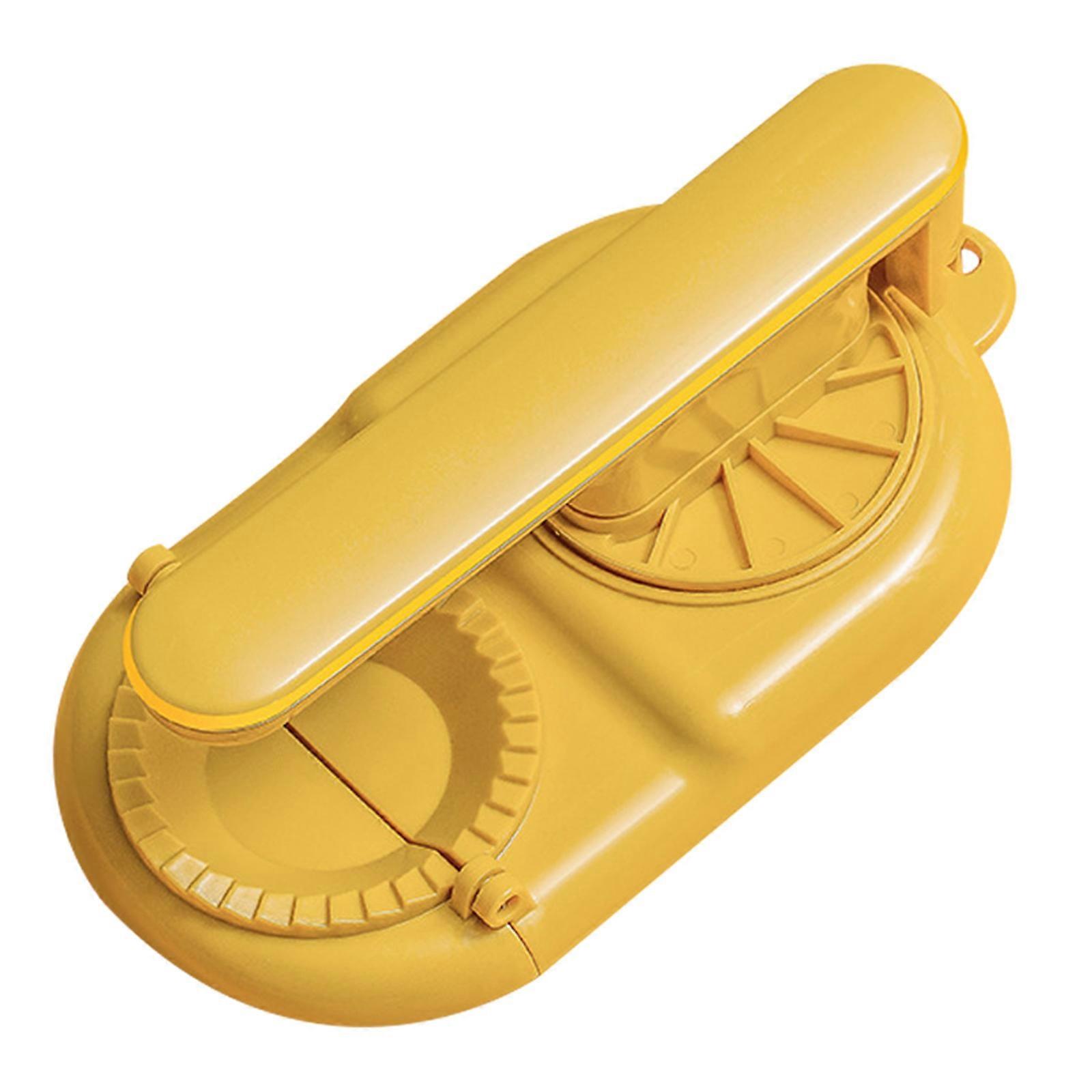 Jiaozi Maker DIY Dumpling Mould Convenience Douph Maker Mould Dumpling Maker Pastry Tool Plastic Material for Dumpling  Yellow