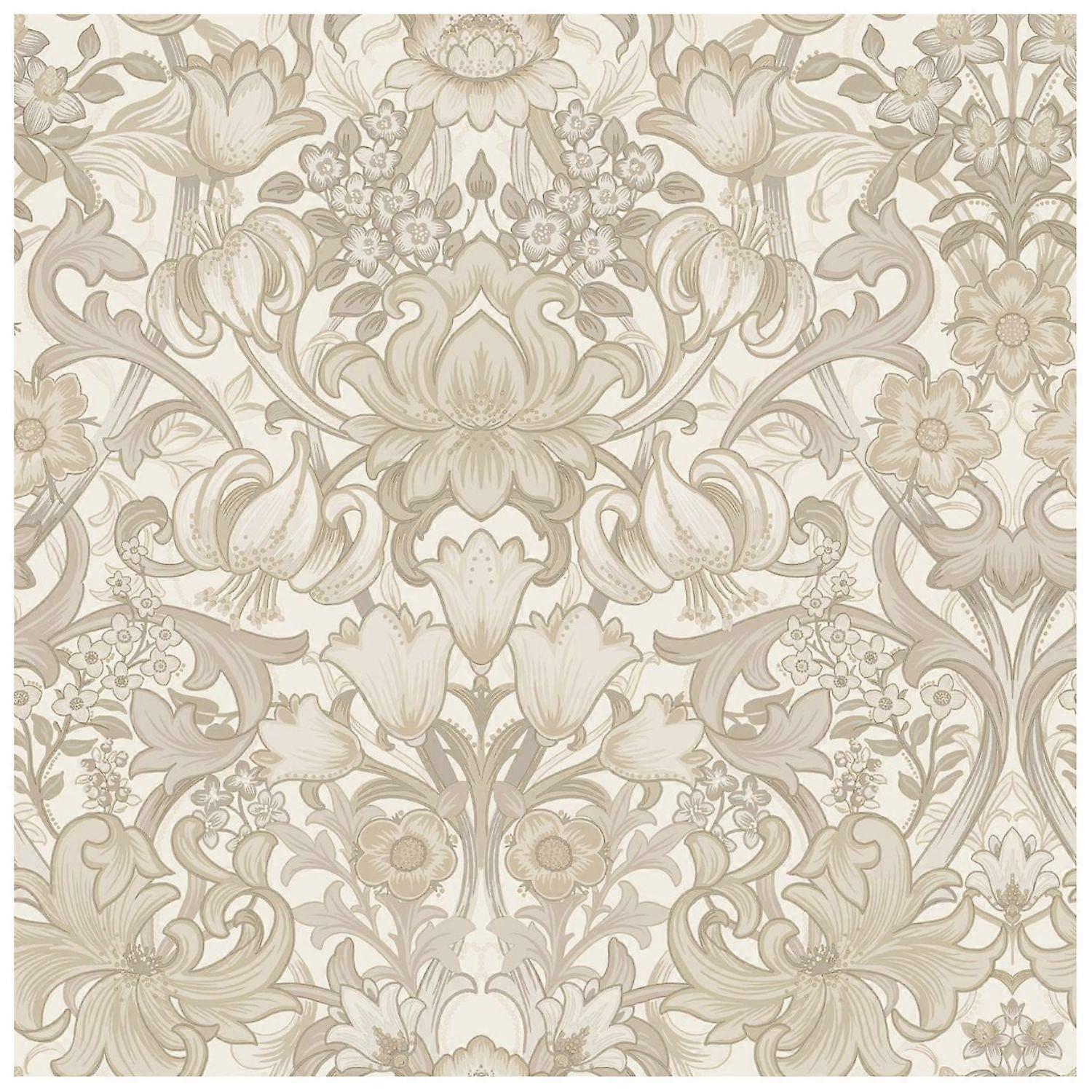 Holden Decor Ornamental Floral Neutral Wallpaper