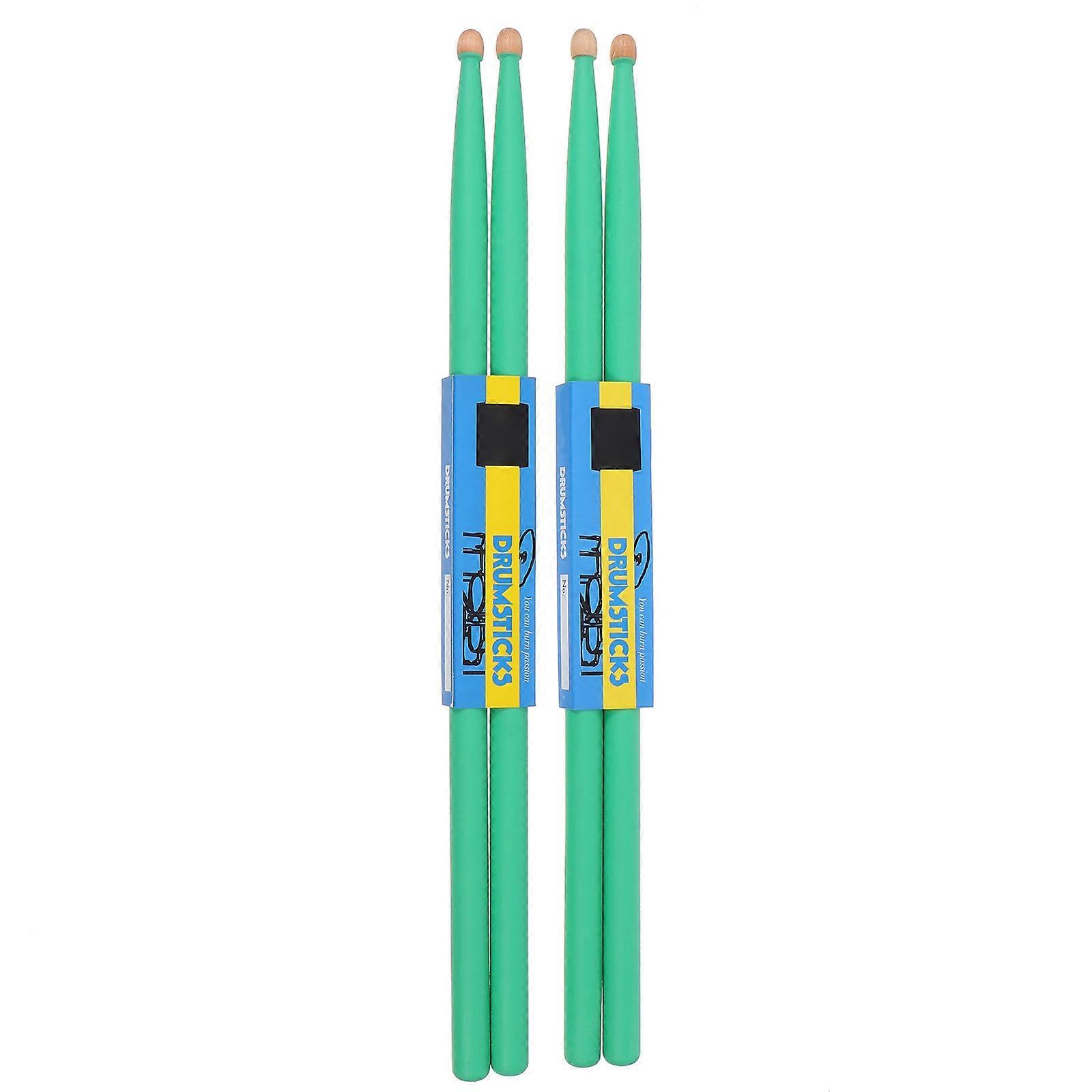 2 Pairs of Maple Drumsticks Wood Drum Sticks Percussion Instrument