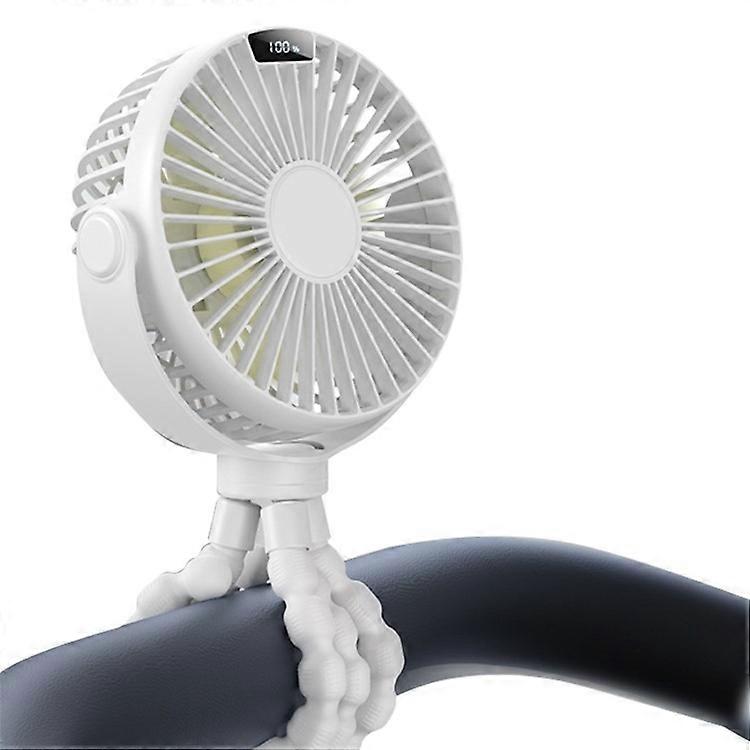 BulkSourcing S3 Flexible Octopus Tripod Baby Stroller Fan Digital Display Summer Fan Cooler