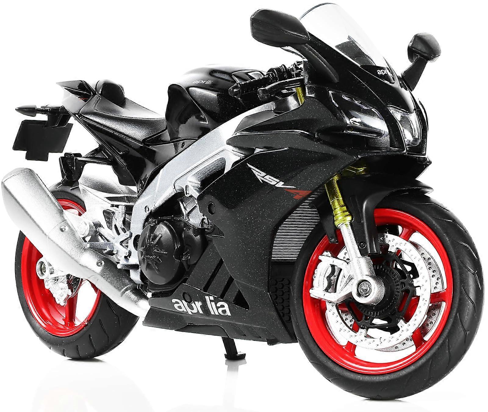 1:12 Motorcycle Model Toy For RSV4 RR1000 Metal Die-Cast With Plastic Components No Assembly Required Black