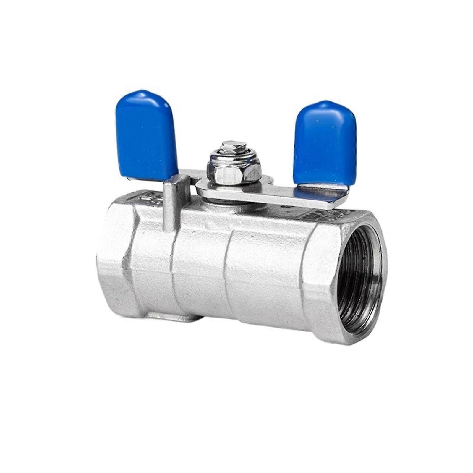 One Piece Handle Ball Valve 304 Stainless Ball Steel Valve Handle 316L 1Pcs(DN20,304material quality)