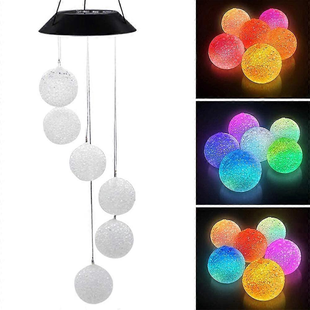 Wind Chimes|03-Solar Wind Chimes Clear White Particle Ball