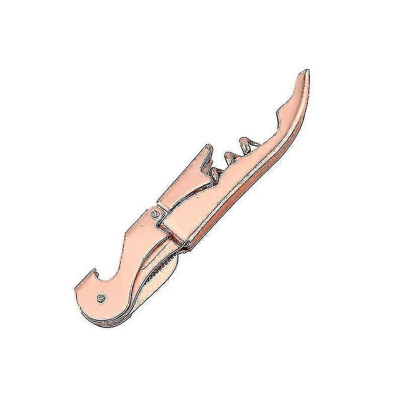 ヘビーデューティローズゴールドコルクスクリュー、ホイルカッター&ボトルオープナー付き