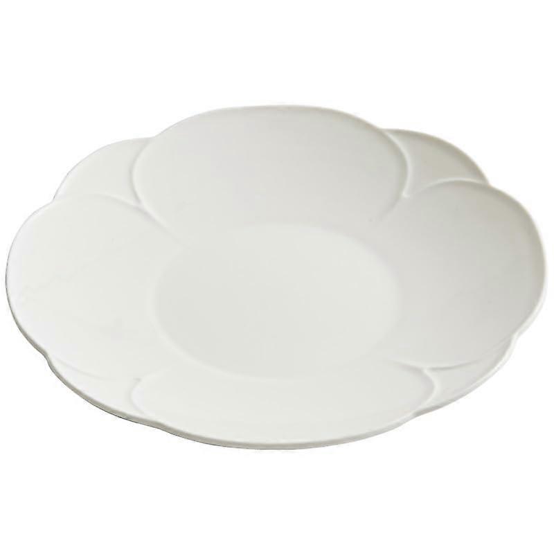 Dip Bowls and Flat Plates Set, Ceramic Steak Plates, Round Western Salad Plates, Appetizer Bowls in One Color L