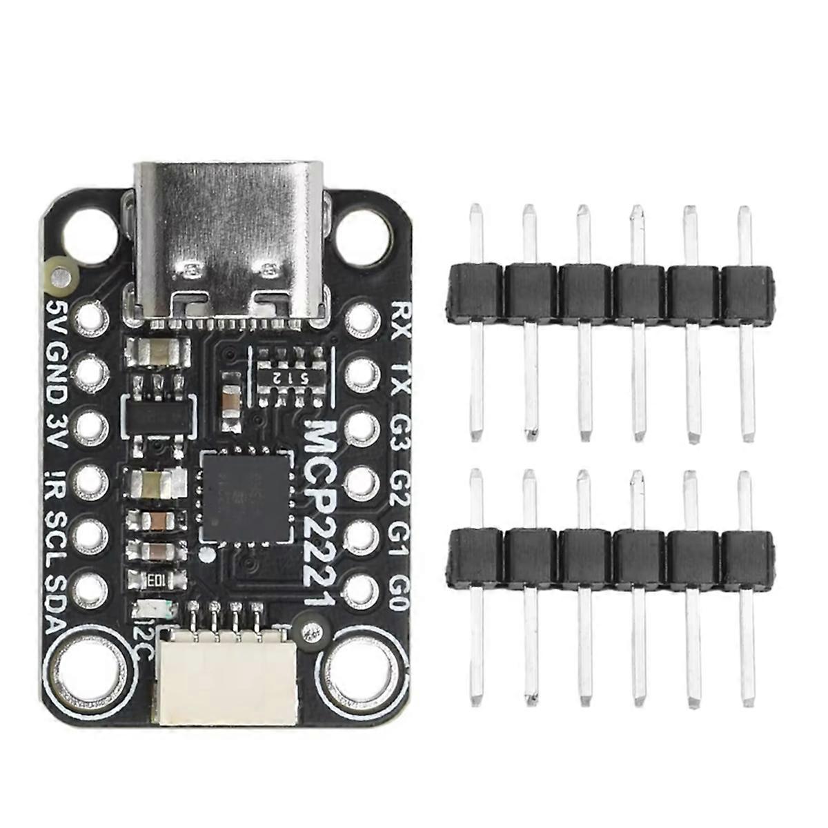 MCP2221A USB to GPIO ADC/I2C Adapter Module TYPE-C Interface Signal Processing Board for OLED Displ