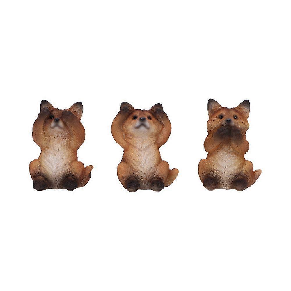 Three Wise Foxes Figurines 85cm