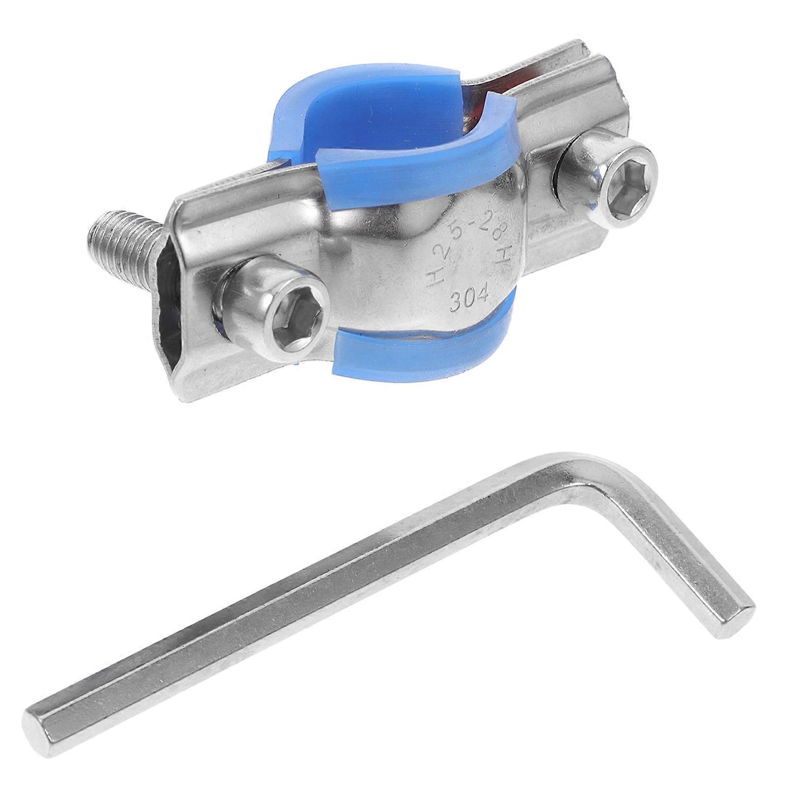 Stainless Steel Chair Cylinder Clamp Fix Sinking Office Chair Cylindrical 1Set