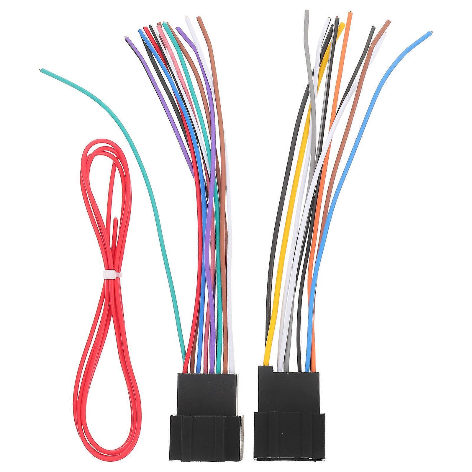 Car Radio Wire Harness Enhanced Audio Experience Assorted Color 16.50X2.50X2.00CM Copper 1Set