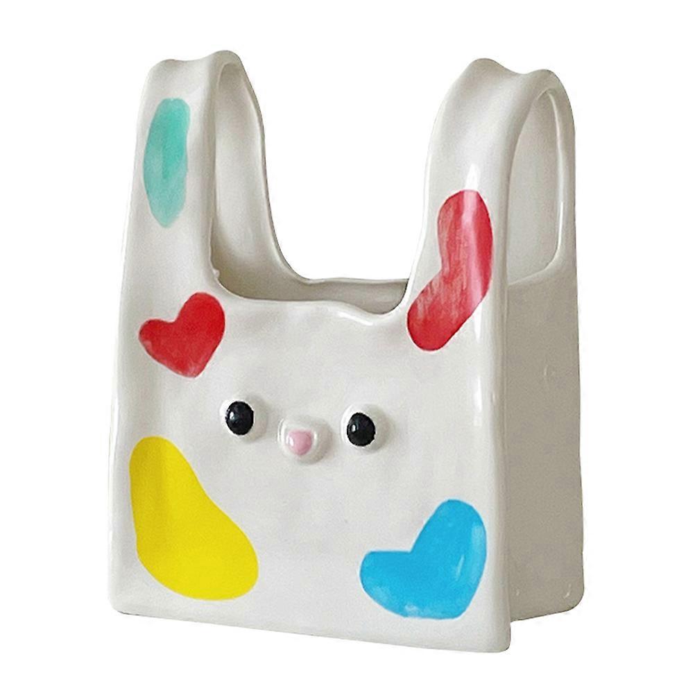 Unique Ceramic Handbag Vase for Floral Arrangements, Modern Decorative Table & Entryway Accent with Versatile Storage Functionality