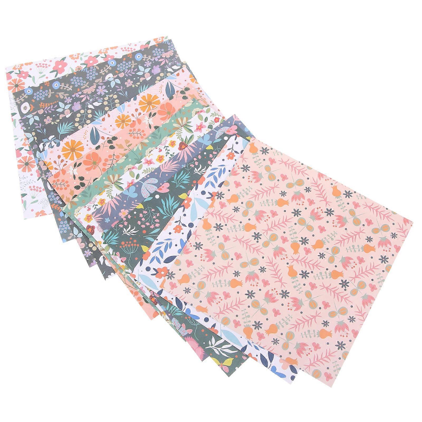 Aesthetic Scrapbooking Supply Decorative Scrapbooking Paper Sheets Diy Projects Assorted Color Square 12Sheets