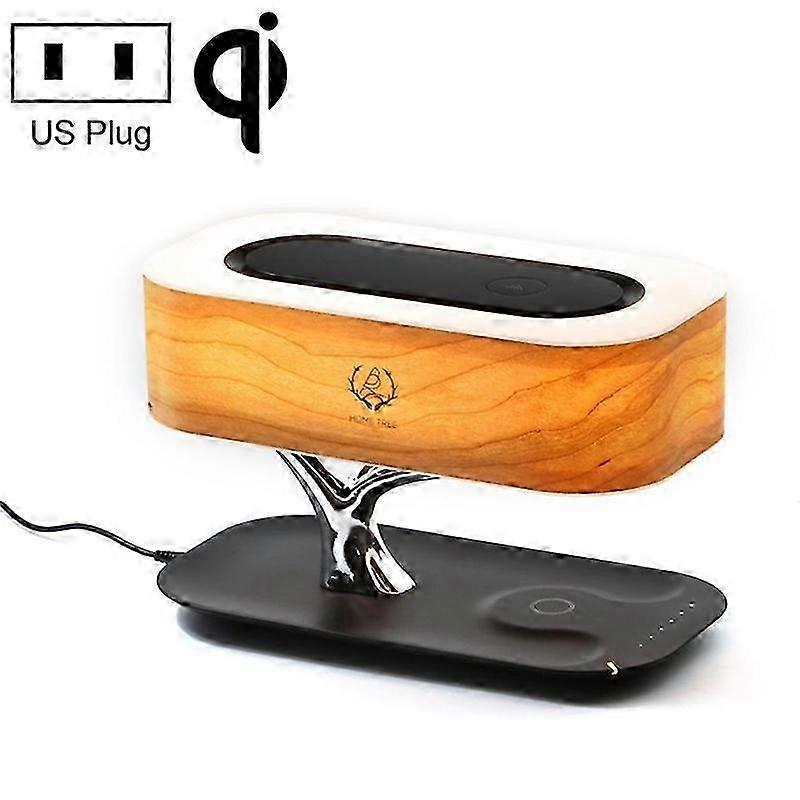 Tree Light Bluetooth Speaker Desk Lamp Phone Wireless Charger, Us Plug