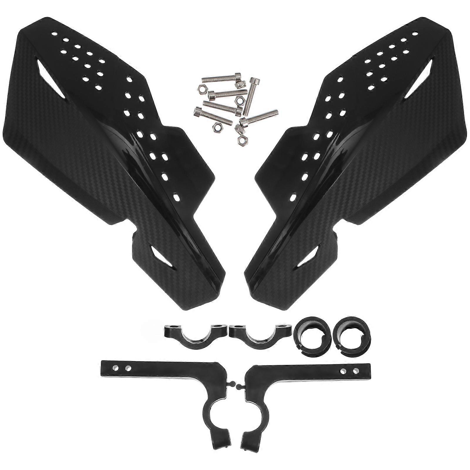Carbon Fiber Motorcycle Handlebar Guards for Windproof Protection 2Pcs