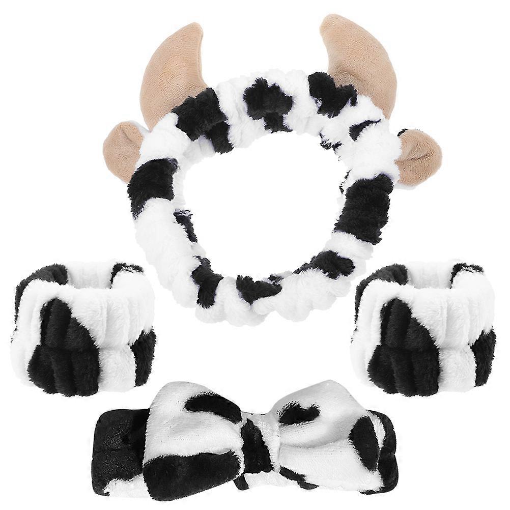 Skincare Headband Set Face Washing Headbands Women Spa Hairbands Multi-Color Bow Tie Shape 1Set