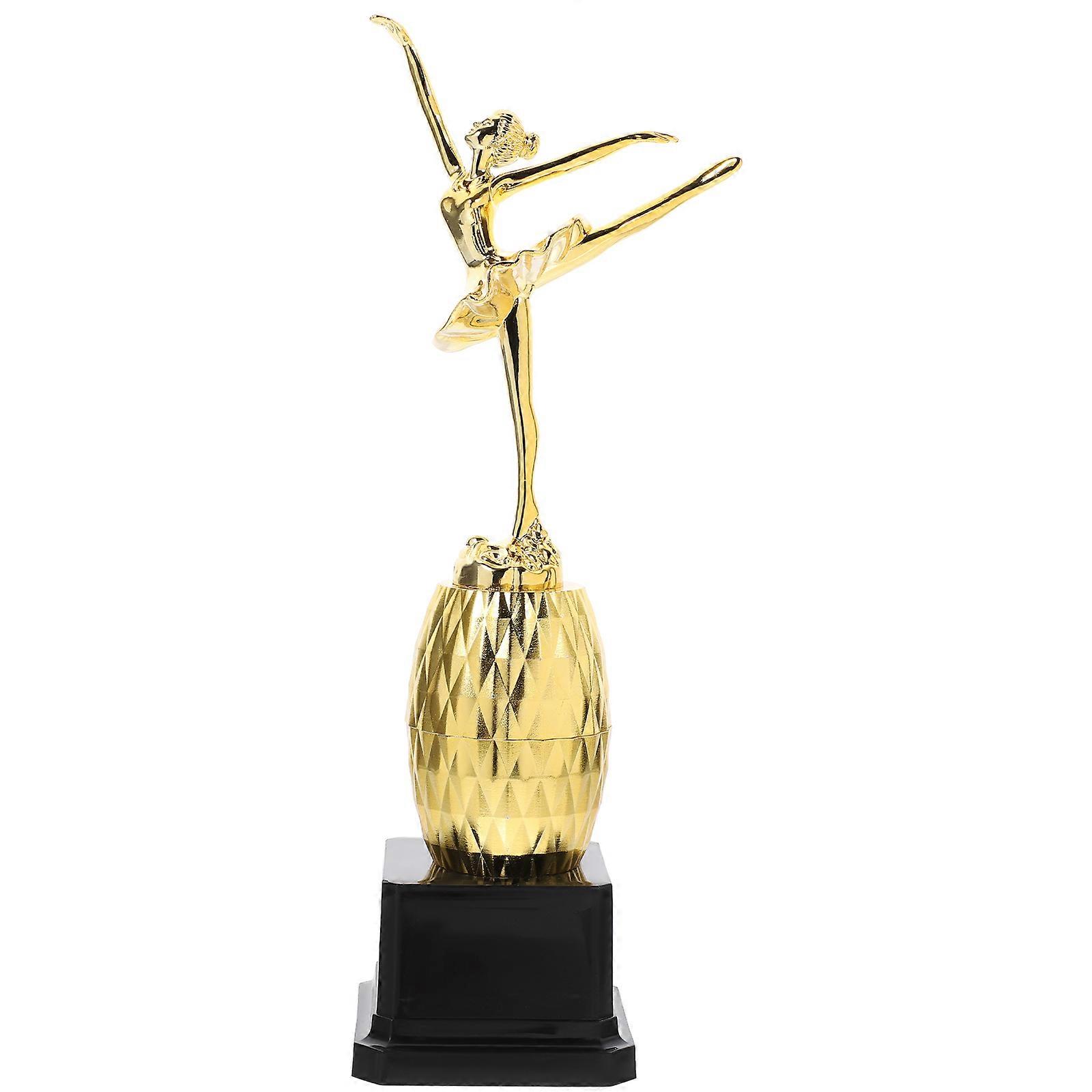 Elegant Ballet Trophy Cup with Dancer Statue for School Events, Dance Parties, and Competitions