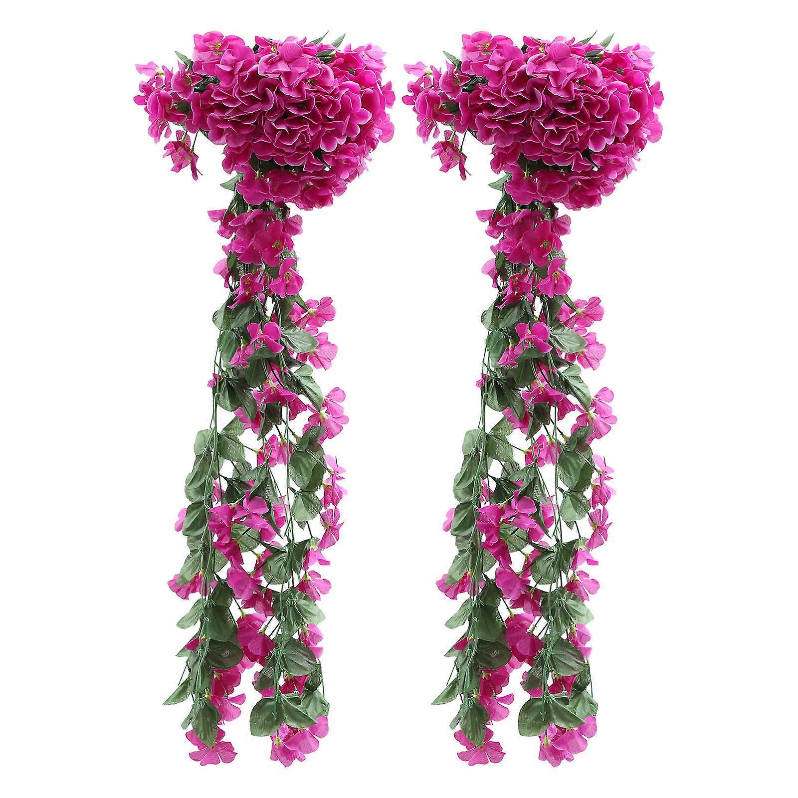 2pcs Beautiful Artificial Violet Flowers for Hanging Decor
