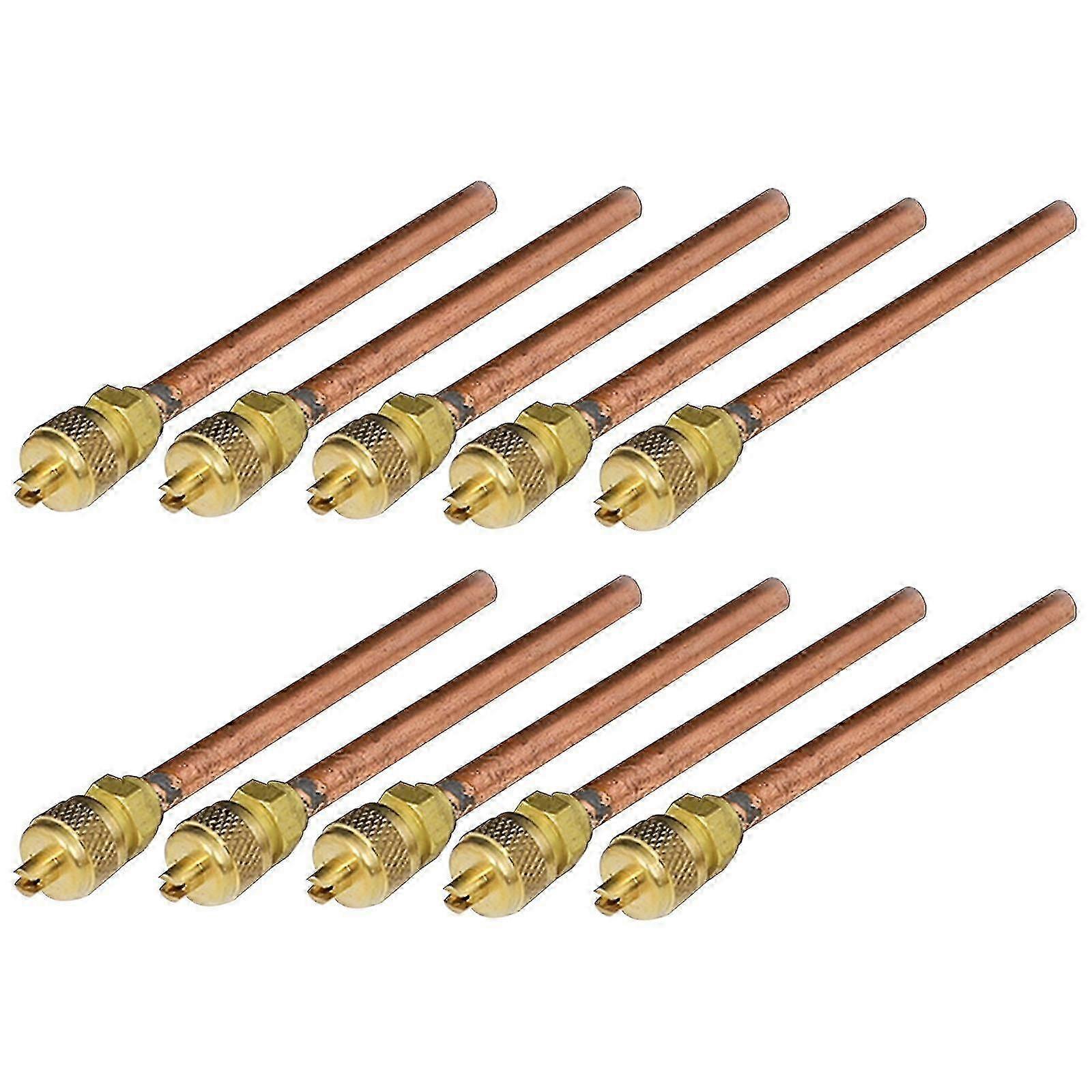 10pcs サービス/アクセスバルブ 1/4" SAE x 1/4" OD x 2.75" ステムコア & コアリムーバー1v fL Ft-Yvan