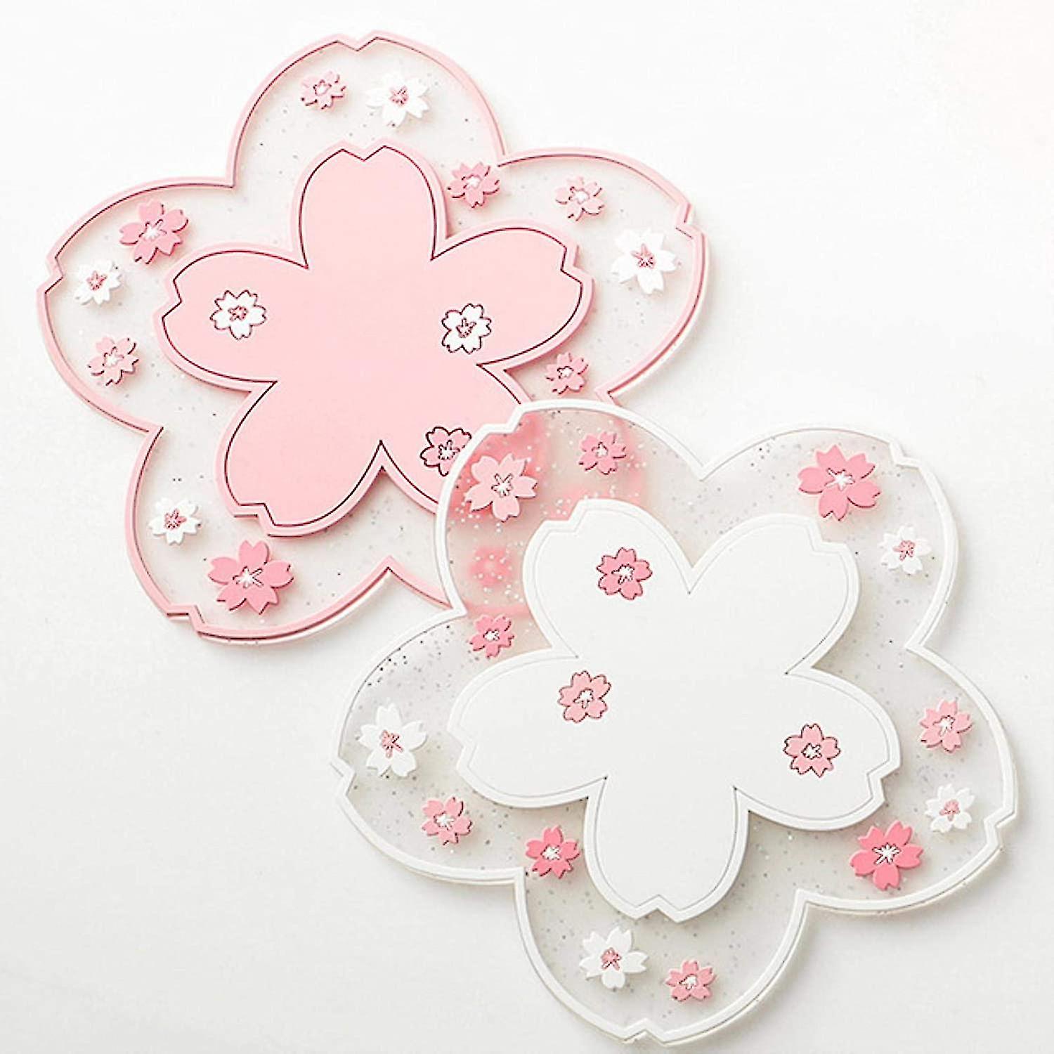 2pcs Pvc Sakura Coaster Pads
