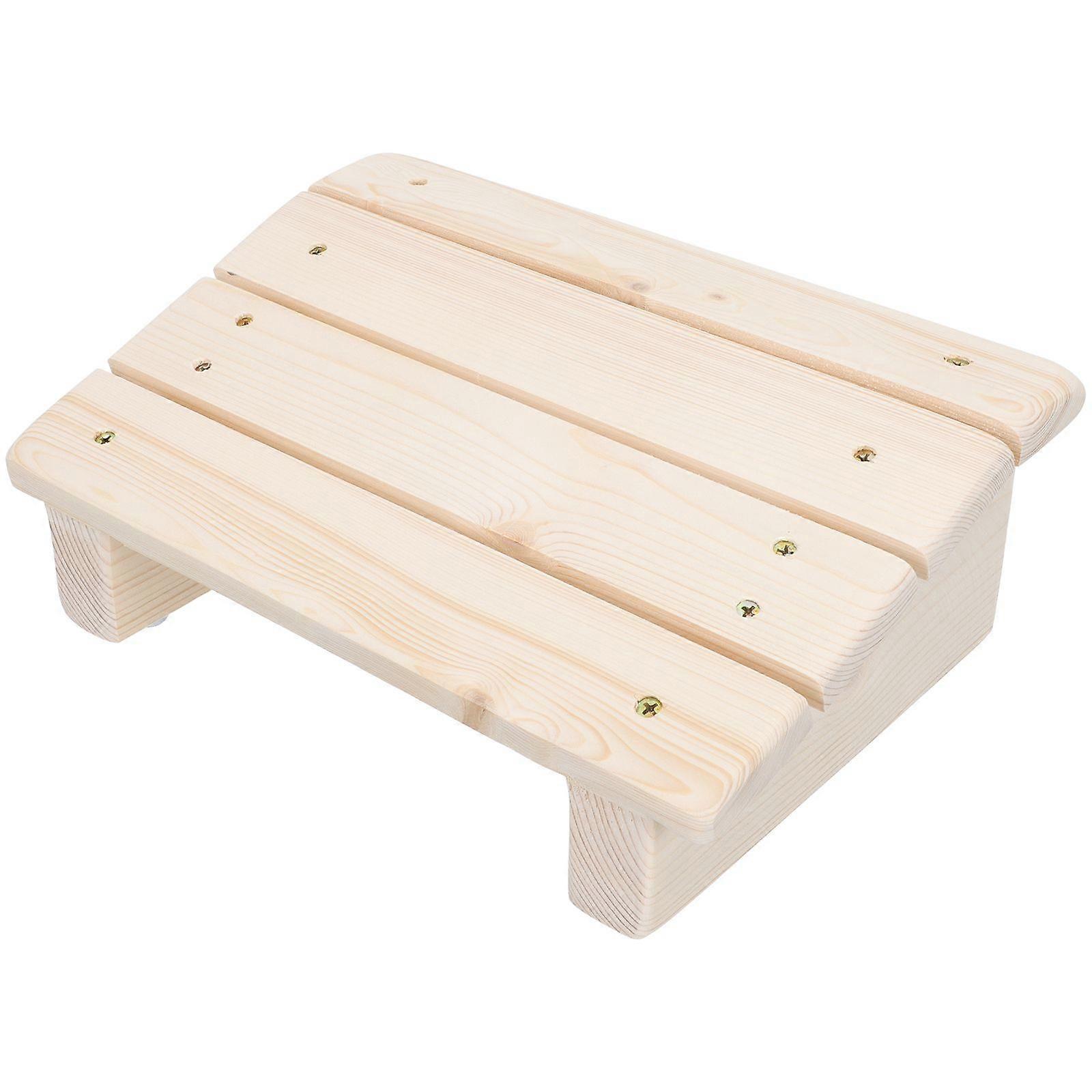 Fußhocker aus Holz unter dem Schreibtisch Fußstütze schräger Fußhocker Home Office Fußhocker