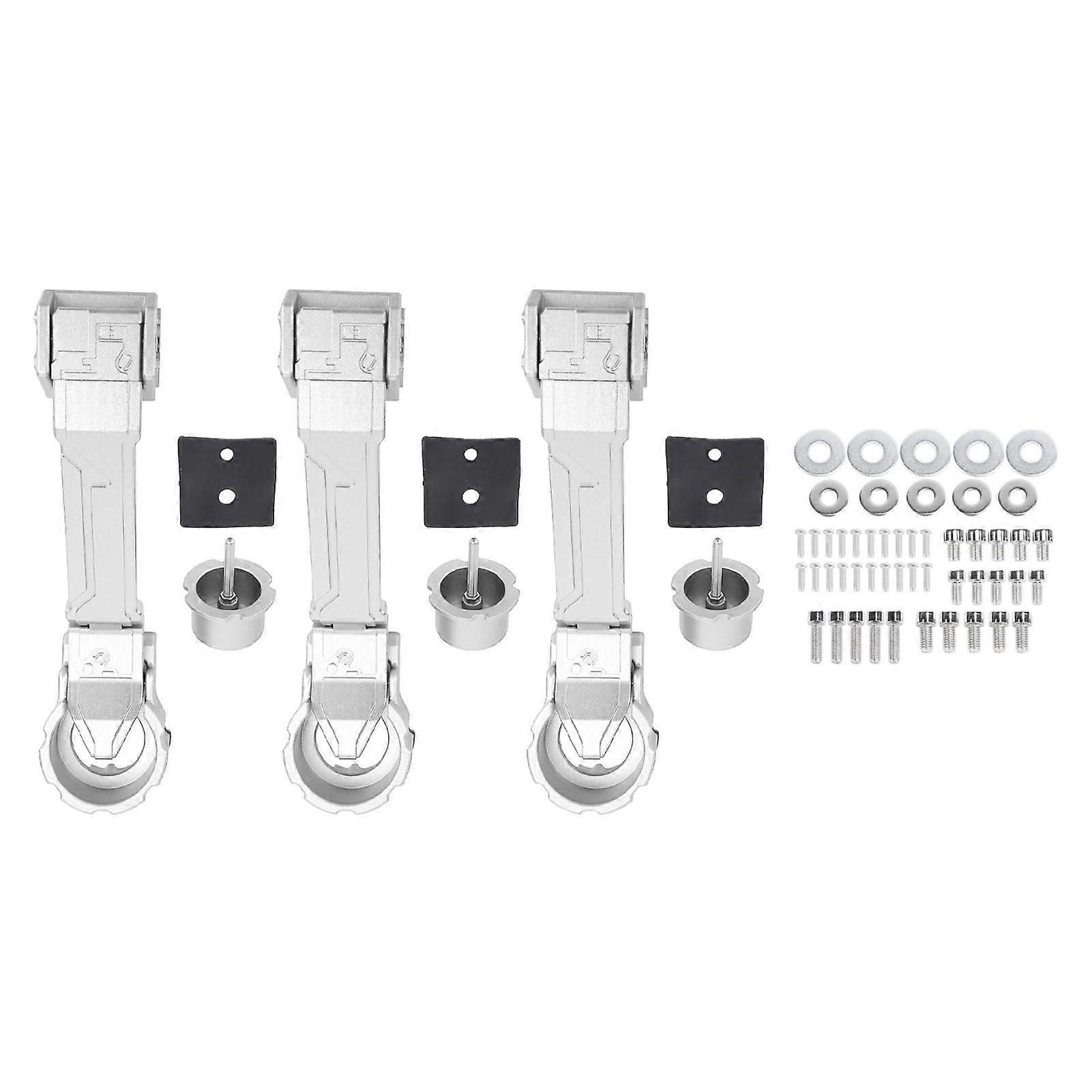3 PCS Car Exterior Mechanical Door Handles Kit Stylish Look Aluminium Alloy Door Handles Kit for JK 2007~2017 Silver MK44497