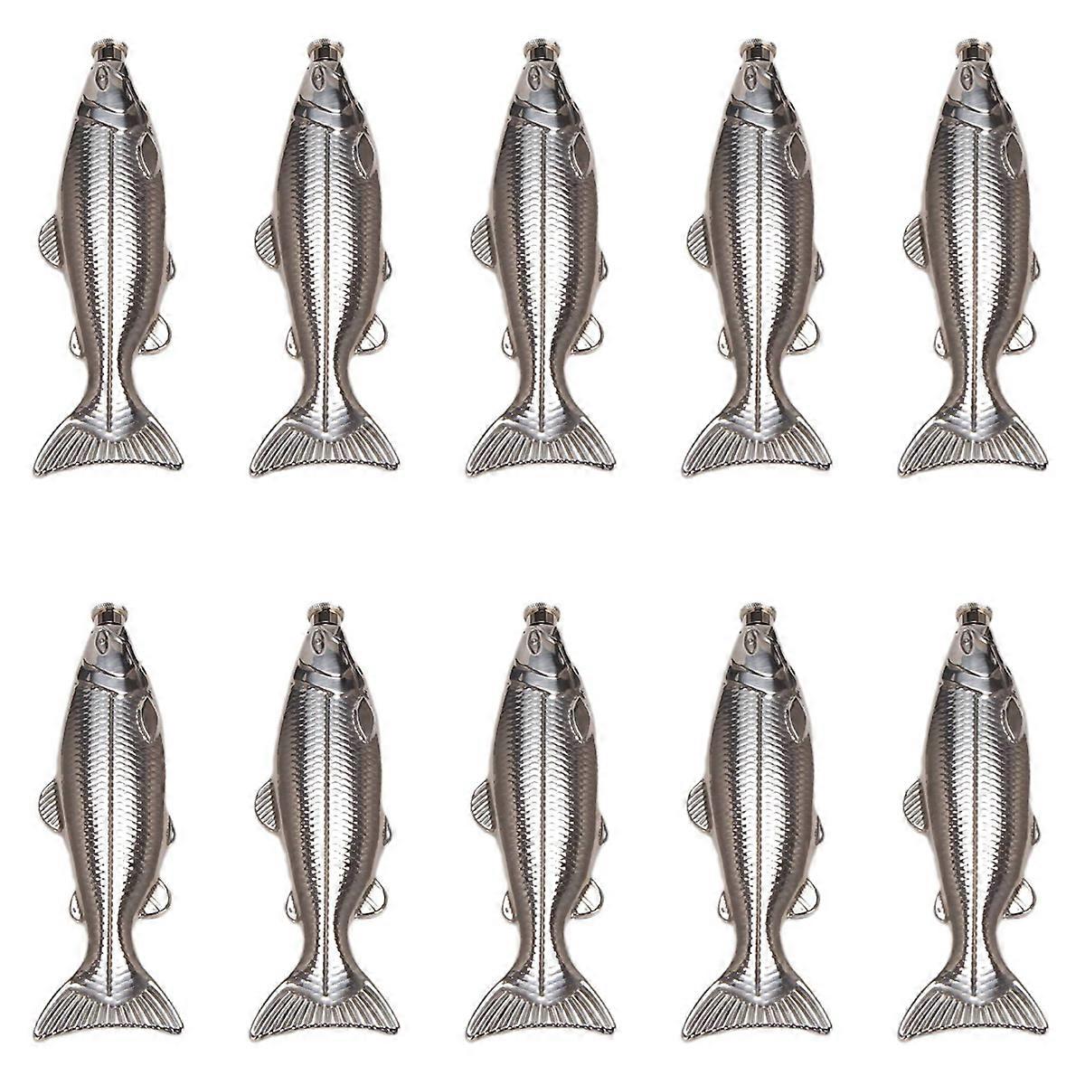 1 Set Fish-Shape 5Oz Bottle Mini Pocket Flask Drinkware for Outdoor